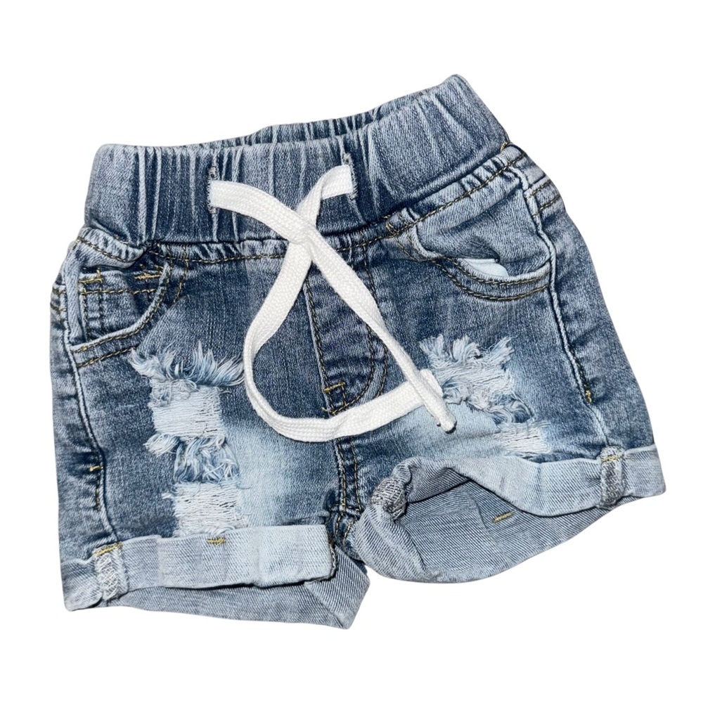 Little Bipsy Distressed Blue Denim Shorts